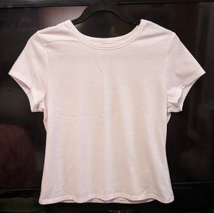 Short Sleeved Slim fitted Thin White T-shirt